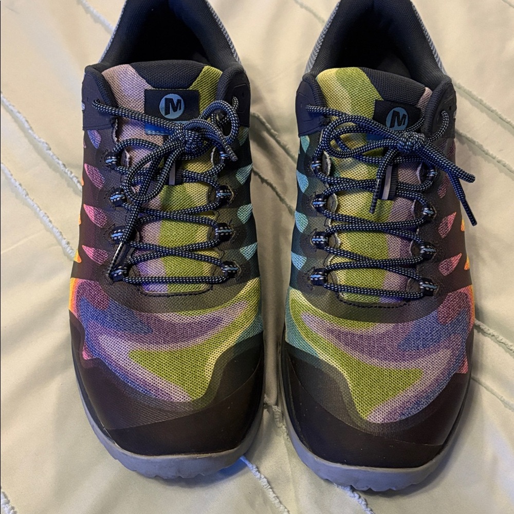 Merrell antora running shoes vibram size 13 men's rainbow multicolor - Picture 6 of 8